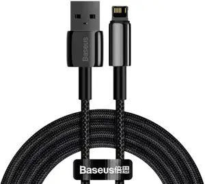 Kabel USB do Lightning Baseus Tungsten Gold, 2.4A, 2m (crna)
