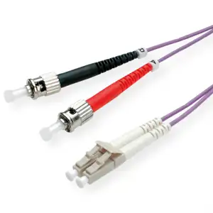 Roline VALUE optički kabel 50/125µm LC/ST Duplex, OM4, 5.0m, ljubičasti