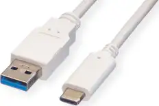 Roline VALUE USB 3.2 Gen 1 kabel, A-C, M/M, 3.0m, bijeli