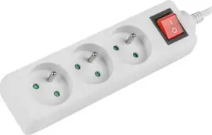 Lanberg 3 utičnice PL 3,0m bijela s prekidačem