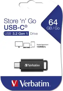 Verbatim Store'n'Go USB-C 3.2 Gen1, 64GB, crni