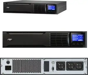 Fortron Source Champ Rack 1000VA/900W, On-line double conversion, USB, RS-232, 3×Schuko, 2×9Ah, 3.2min autonomija, LCD