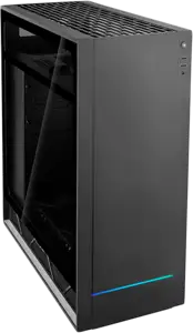 SilverStone ALTA F1 Midi-Tower Stack Effect Gaming Computer Case, Glass Panel, 3x140mm Fan, black
