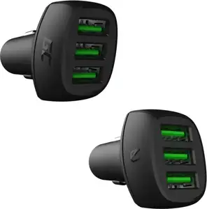 Green Cell Power Ride Car Charger 3x USB Ultra Charge, Quick Charge 3.0