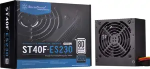 SilverStone ST40F-ES230, 400W 80 PLUS ATX 230V Power Supply, Silent running 120mm fan with 18dBA, +12V rail, Active PFC Circuitry, PCI-E 8pin and PCI-E 6pin connector support, Black, Retail