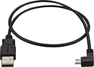 Left Angle Micro USB Cable - 1 ft / 0.5m - 90 degree - USB Cord - USB Charger Cable - USB to Micro USB Cable (USBAUB50CMLA) - USB cable - 50 cm