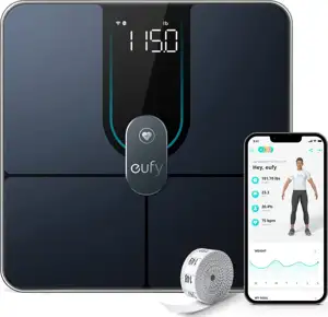 Anker Eufy P2 PRO pametna vaga, IPX5, 15 Funkcija, EufyLife aplikacija i podrška za Apple Health, Fitbit & Google Fit, Max=180kg, T9149111