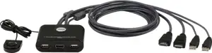 ATEN CS22HF - KVM / USB switch - 2 ports