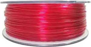 Filament for 3D, PET-G, 1.75 mm, 1 kg, red transpa