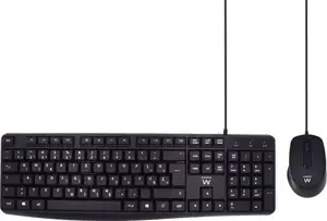Keyboard & mouse Ewent Bussines Combo with Silent Typing/Click, Black, USB, SLO