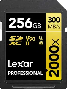 Lexar SDXC 256GB Professional 2000x UHS-II U3 ( 260/300 MB/s )