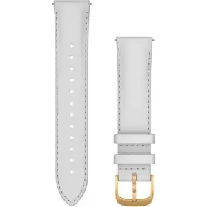 Zamjenski remen Garmin 20mm - White Leather (Gold kopča)