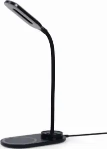 Gembird Desk lamp with wireless charger, black