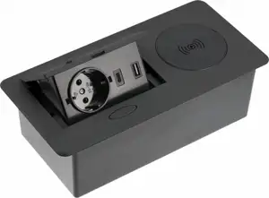 GTV Built-in socket AVARO PLUS, black