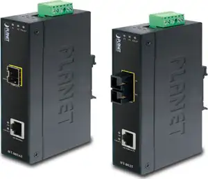 Planet 10 100Base-TX to 100Base-FX (SFP) Industrial Media Converter