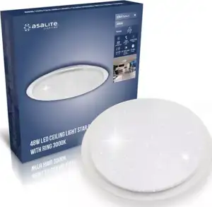Asalite LED ceiling lamp LILY 48W 3000K 4320 lumens round star/glitter effect