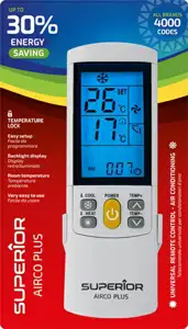SUPERIOR UNIVERZALNI DALJINSKI UPRAVLJAČ ZA KLIME AIRCO PLUS 2000u1
