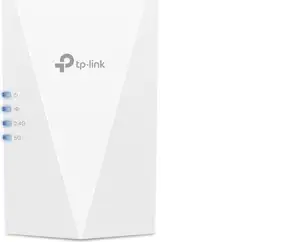 TP Link AX1800 Wi-Fi 6 Range Extender, 2.4GHz and 5GHz, 1 Gigabit Ethernet Port, 574 Mbps at 2.4GHz, 1201 Mbps at 5GHz, WPS Button, Reset Button, 2 Internal Antennas