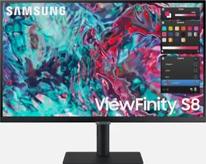 68,6cm/27'' (3840x2160) Samsung ViewFinity S8 S27B800TGU 16:9 5ms IPS HDMI 2xThunderbolt4 VESA Pivot 4K Black