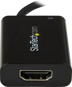 StarTech.com USB C to HDMI 2.0 Adapter 4K 60Hz with 60W Power Delivery Pass-Through Charging - USB Type-C to HDMI Video Converter - Black - external video adapter - black