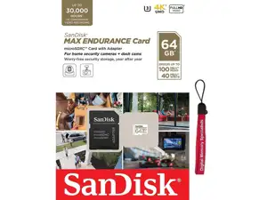 SanDisk Max Endurance microSDXC 64GB Class 10 U3 + Adapter