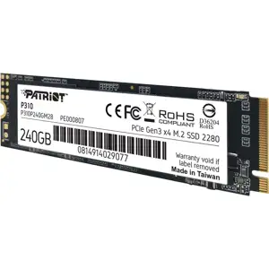 Patriot P310 - solid state drive - 240 GB - PCI Express 3.0 x4 (NVMe)