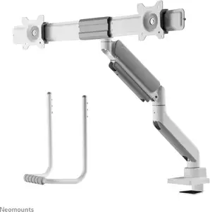 Full motion table mount for two flat screens 17-32'' 7KG 2x 8KG White Neomounts