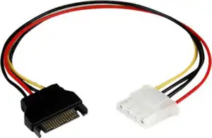StarTech.com 12in SATA to LP4 Power Cable Adapter F/M - SATA to LP4 Power Adapter - SATA Female to LP4 Male Power Cable - 12 inch (LP4SATAFM12) - power adapter - 4 pin internal power to SATA power - 3