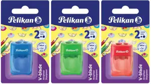 Šiljilo pvc s pvc kutijom 2rupe Pelikan 700245 sortirano blister