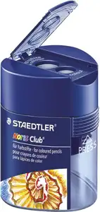 Šiljilo metalno s pvc kutijom 2rupe trokutasto Noris club Staedtler 512 128