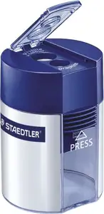 Šiljilo metalno s pvc kutijom 2rupe Staedtler 512 001 plavo/srebrno