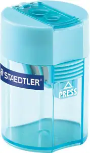 Šiljilo metalno s pvc kutijom 2rupe Staedtler 512 006-37 tirkiz