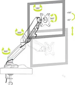 Port nosač za monitor do 32’’, do 8kg, VESA, crni