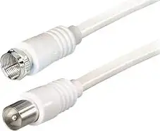 Transmedia TV-SAT Kabel F to IEC 5m, White