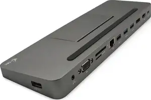 i-Tec USB-C Metal Ergonomic 4K 3x Display Docking Station + Power Delivery - docking station - VGA, HDMI, DP