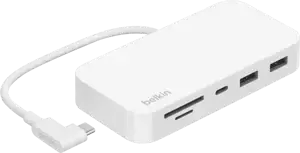 Belkin USB-C 6w1 z mocowaniem bijela