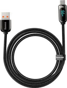 Kabel USB do USB-C Baseus Display, 66W, 1m (crna)