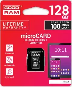 GOODRAM 256GB microSDHC class 10 UHS I + adapter