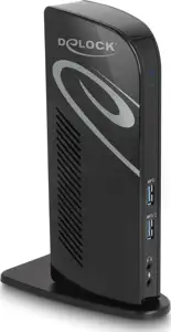 DeLOCK Dockingstation 4xUSB3.2/2xDisplayPort 4K/RJ45 Ethernet/Audio Black