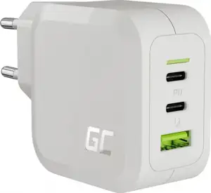 Green Cell 2x USB-C 1x USB-A 65W GaN bijela