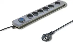 Qoltec 6 gniazd 1.8m szara