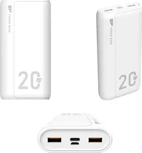 Silicon Power punjač Powerbank QS15, 20000mAh, 18W, 2×USB-A (QC3.0)/1×USB-C (PD)/Micro USB, bijeli