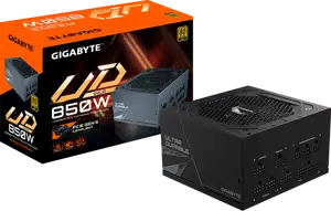 GIGABYTE P850GM Power Supply 850W, Modular, 80 PLUS Gold, Japanese capacitors, 120mm smart control fan, EU plug