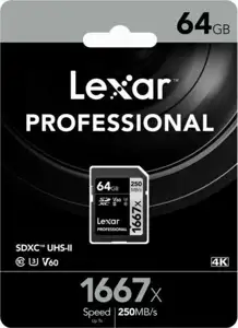 Lexar SDXC 64GB Professional 1667x UHS-II U3