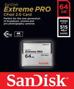 SanDisk CF 64GB Extreme Pro CFAST 2.0 525MB/s VPG130