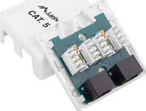 Lanberg 2xRJ45 surface-mounted socket