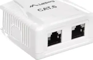 Lanberg 2xRJ45 surface-mounted socket