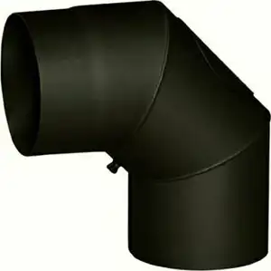 Koljeno dimovodno čelično 150mm/90o s otvorom