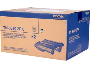 Brother TN3380 2PK - 2-pack - black - original - toner cartridge