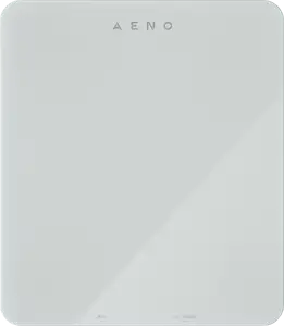 AENO Kitchen Scale KS1S Smart, Max load - 8 kg, Bluetooth, 10,000+ products & meals, 25 indicators analysis, Coffee mode, 6 unit conversion: kg, g, lb, fl, oz, ml, Material - glass
